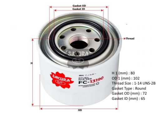 Фильтр топливный тонкой очистки Hino 300 E4, FC-13190