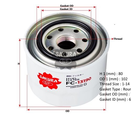 Фильтр топливный тонкой очистки Hino 300 E4, FC-13190